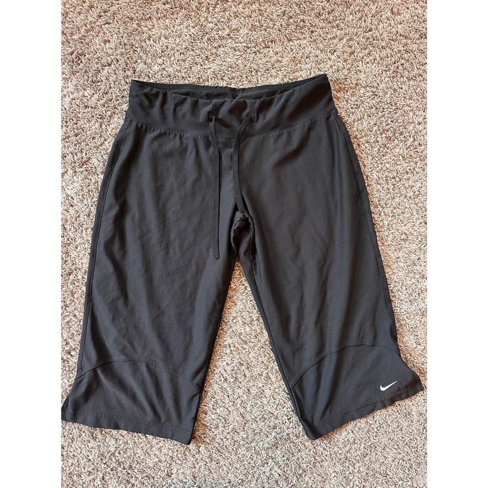 Nike Womens Dri-FIT Lightweight Large Capri Athletic Pants Drawstring Size Large